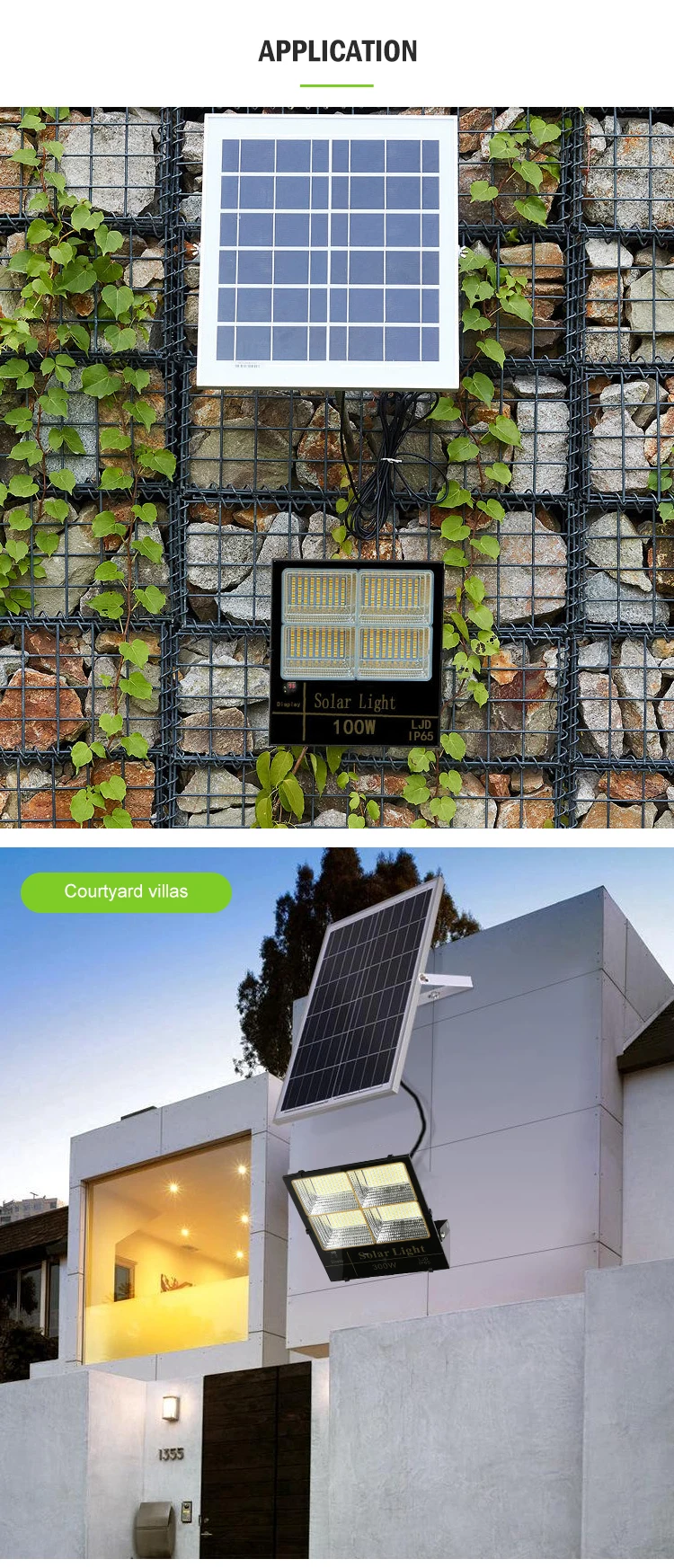 Aluminium Ip65 Waterproof Rechargeable Outdoor 30w 60w 100w 200w 300w LED Solar Power Flood Lamp