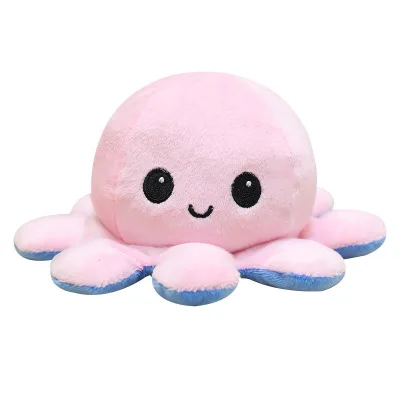 
Octopus cute double faced stuffed animal flip Plush angry Octopus reversible Octopus plush toy 