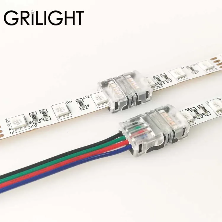 8mm 10mm 12mm SMD 5050 Us Connector Tube Waterproof Male RGB Corner 2 pin 3 pin 4 pin LED Strip Light Cable LED Connectors