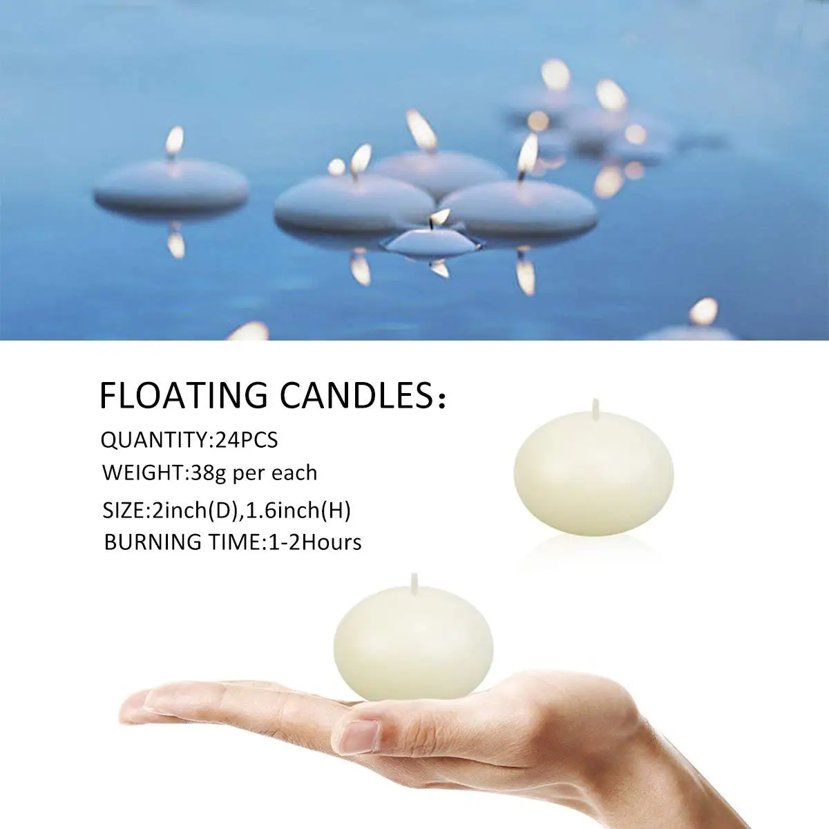 Factory Wholesale Customized Wax Floating Candles Suitable Swimming