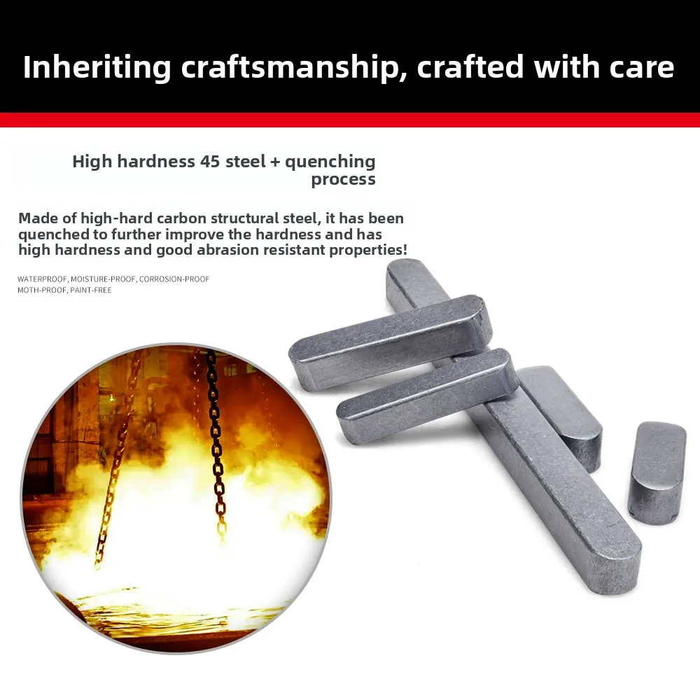 45 Steel GB1096 Square Key Shaft Pin with Flat Key Round Head Zinc Plated Finish for Dowel Key Slot Positioning supplier