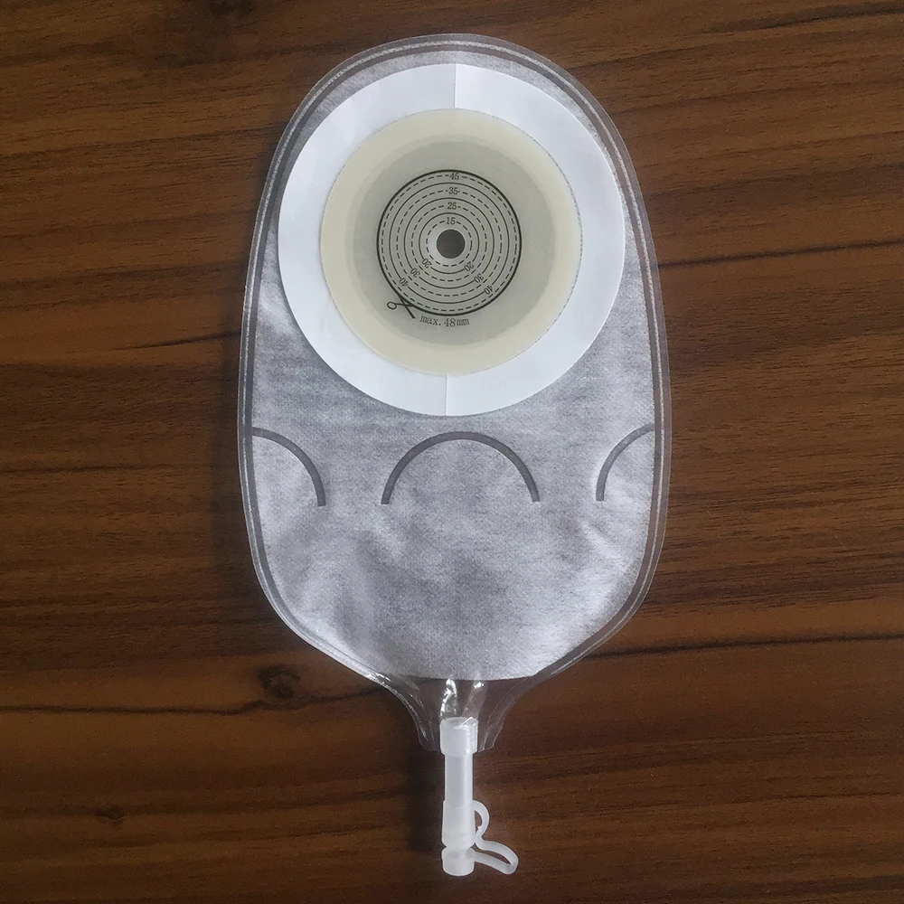Antibackflow Urostomy Bag Nonwoven Lining Transparent Urine Ostomy