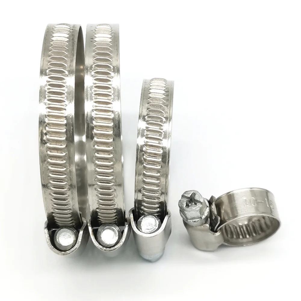 304 Stainless Steel High Pressure Automotive Hose Clamp Germany Type