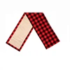 Plaid Red Grid Table Runners Cotton Linen House Hotel Double Side Use Runner