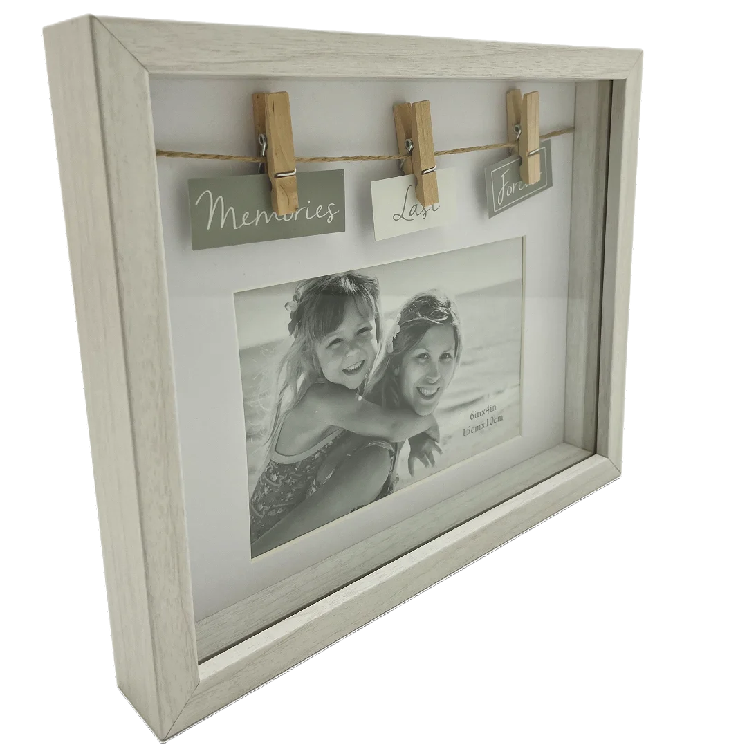 Home Decorations Wood Clip Photo Frame 3d Shadow Box With Wood Clip