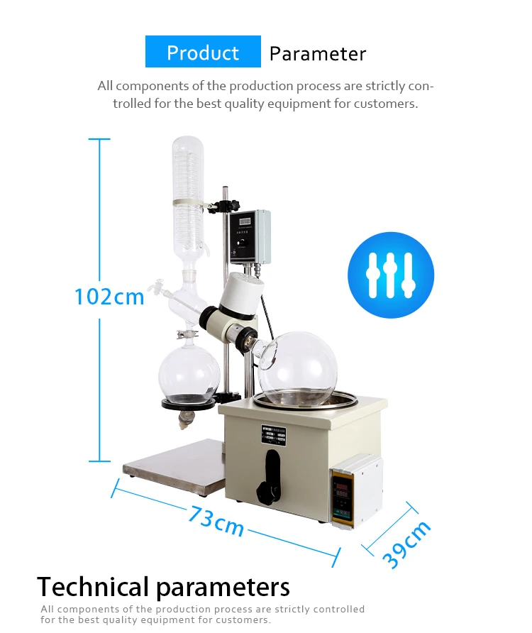 Hot Sale Rotary Evaporator 5l Vacuum Distillation Equipment Rotovap RE-501