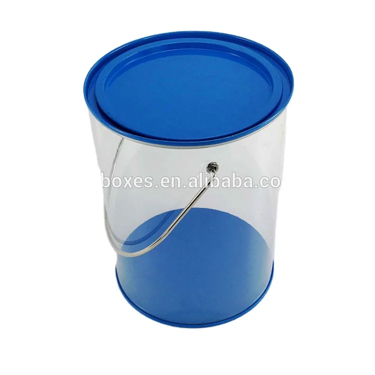 Food Safe Round Plastic Clear Paint Cans For Crafts Buy Clear Paint