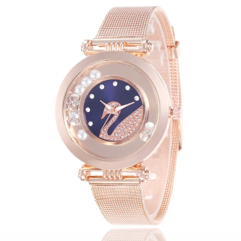 时尚奢华女士手表钻石天鹅手表石英手表