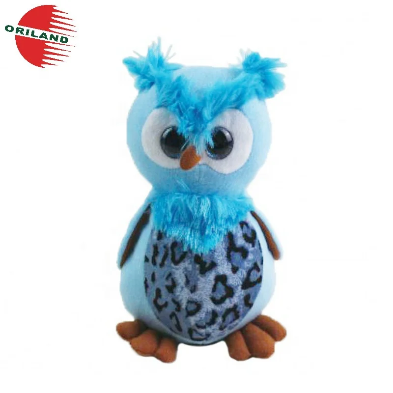 Cute Blue Glitter Big Eyes Owl Stuffed Animal Plush Toys - Buy Owl Plush Toy ,Stuffed Animal,Plush Toys Product on 