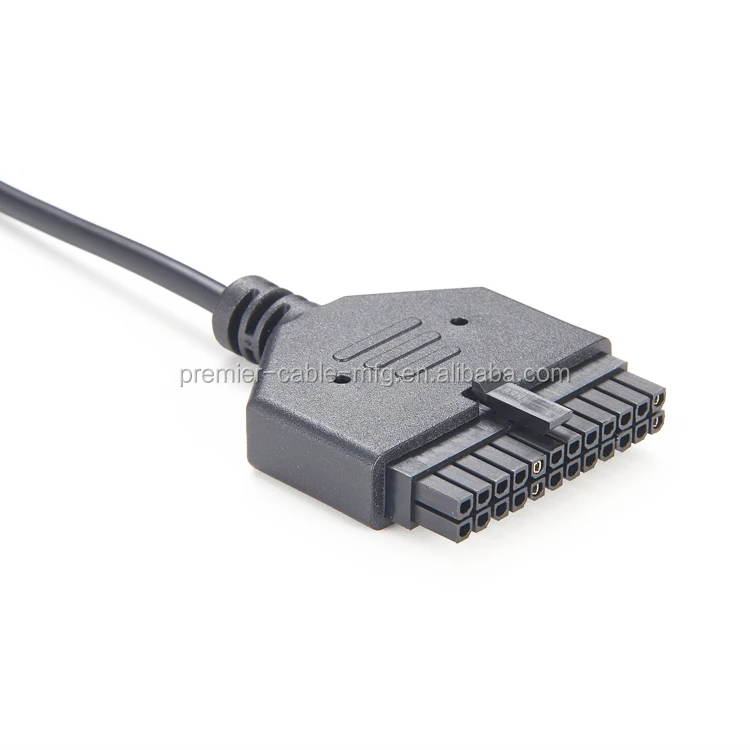 ATX Molex Micro Fit 24pin Male to Open Wire Power Cable Pitch details