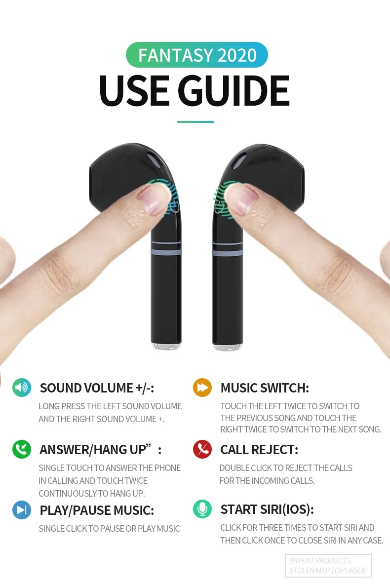 Fantasy 2020 Tws Stereo BT5.0 Earbuds Wireless Headphone Earphone True Wireless Headset With Screen Display - ANKUX.COM