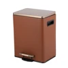 9L Pedal indoor conrner bathroom recycling hotel leather waste bin