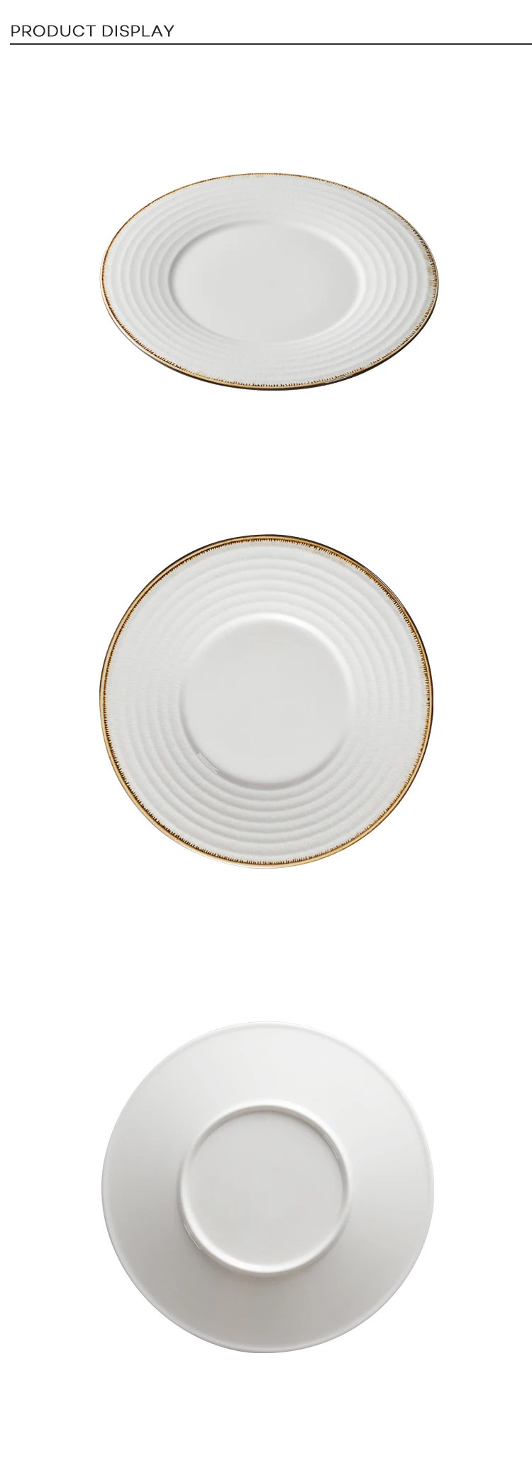 Assiette En Porcelaine, Dinner Plates With Logo In Stock For HoReCa/