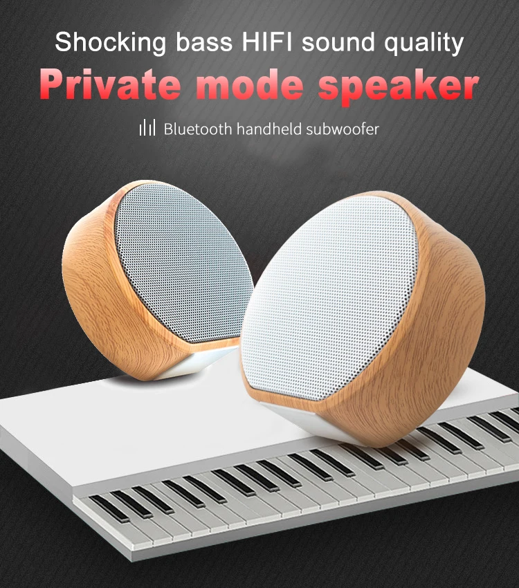 Wood Grain Wireless Bluetooth Speaker Portable Mini Subwoofer Audio Gift Stereo Loudspeaker Sound System Support TF AUX USB A60 - ANKUX.COM