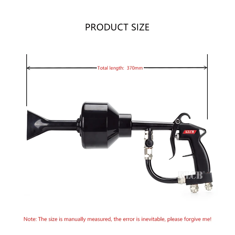 Eauty shop-pistola de espuma de aire, equipo de lavado de doble tubo para mezclar Detalles