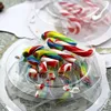 Factory supply cheap colorful cane candy lollipop hard candy