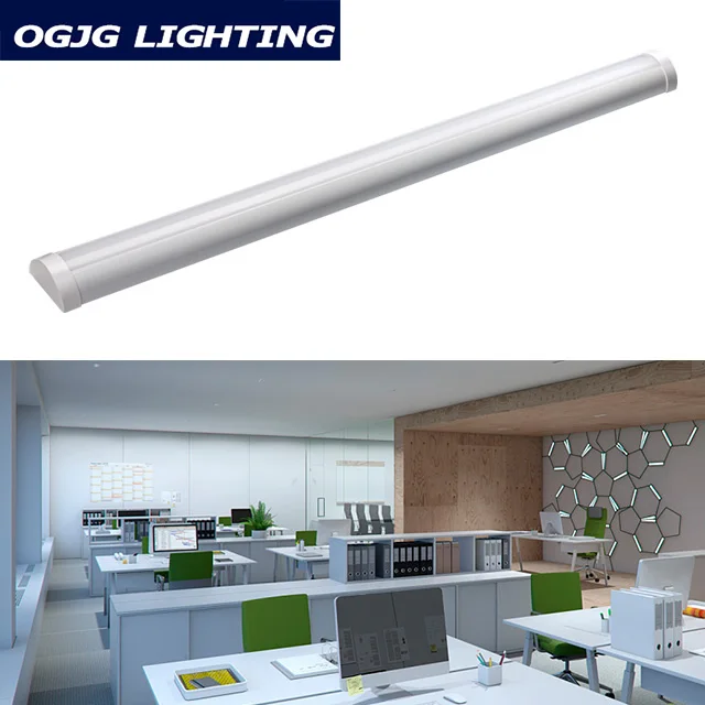 OGJG motion sensor office 4 feet connect led linear light up-down flat pendant lighting