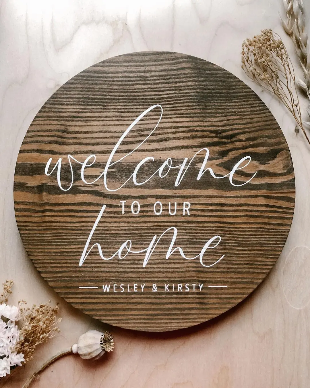 Pretty Sign Front Door Porch Decor Interchangeable Rustic Wood