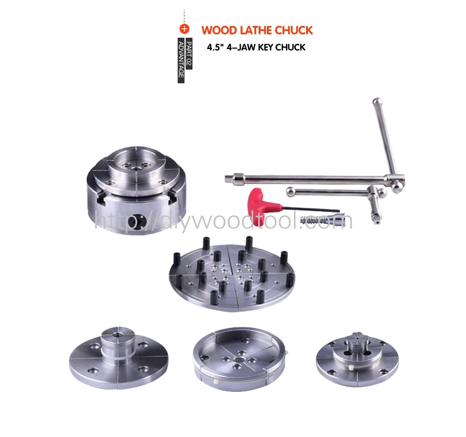 Woodiy Highquality 4.5" Inch Wood Lathe Chucks For Bowls Manual Chucks