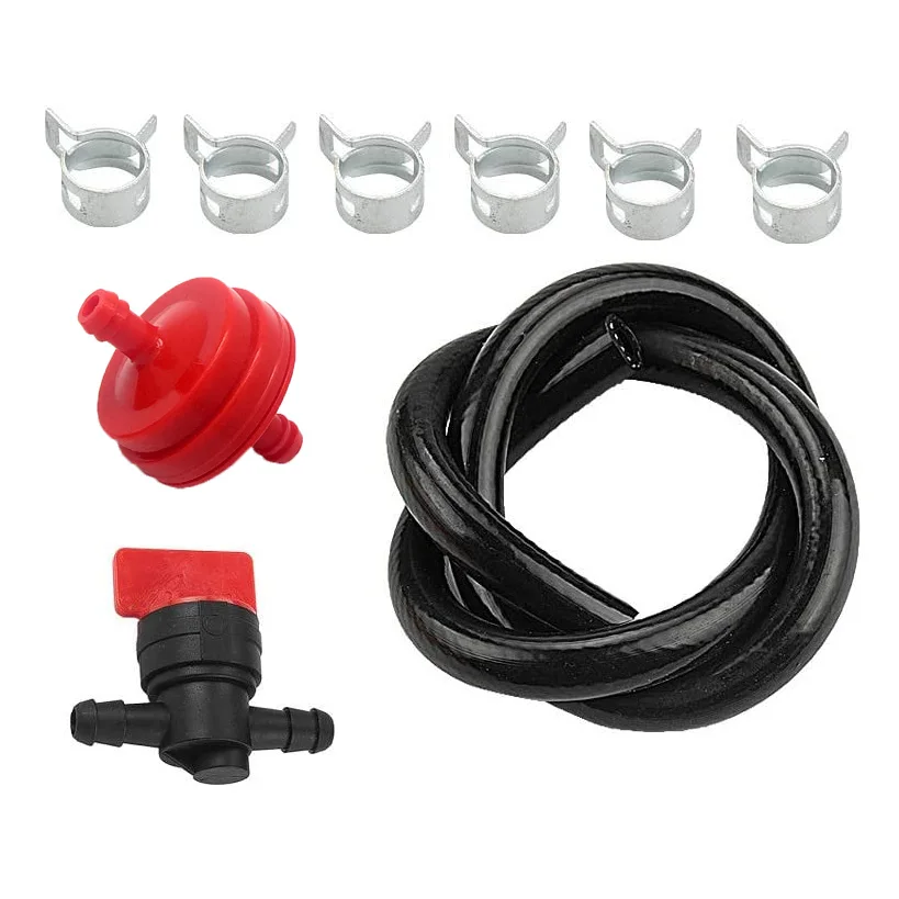 1/4"gas Fuel Line Hose Filter Fuel Inline Shutoff Valve For Briggs