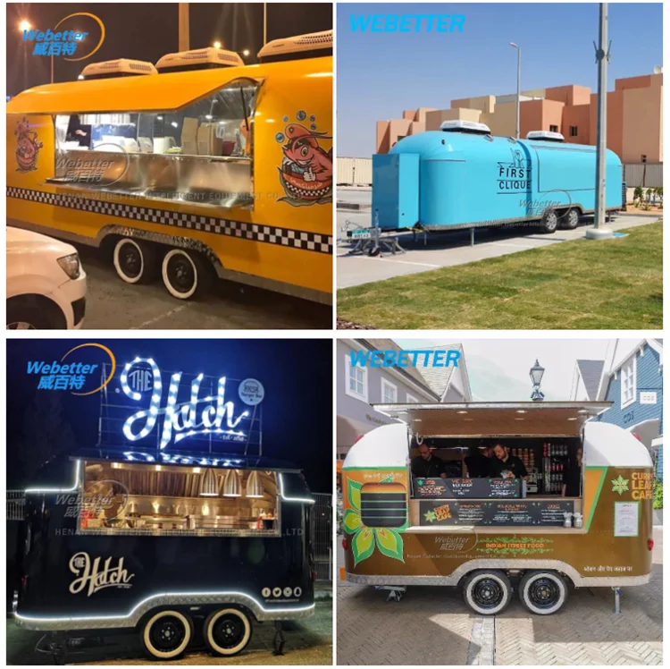 etter Custom Airstream Mobile Kitchen Fast Food Truck Trailers Fully Equipped Coffee Ice