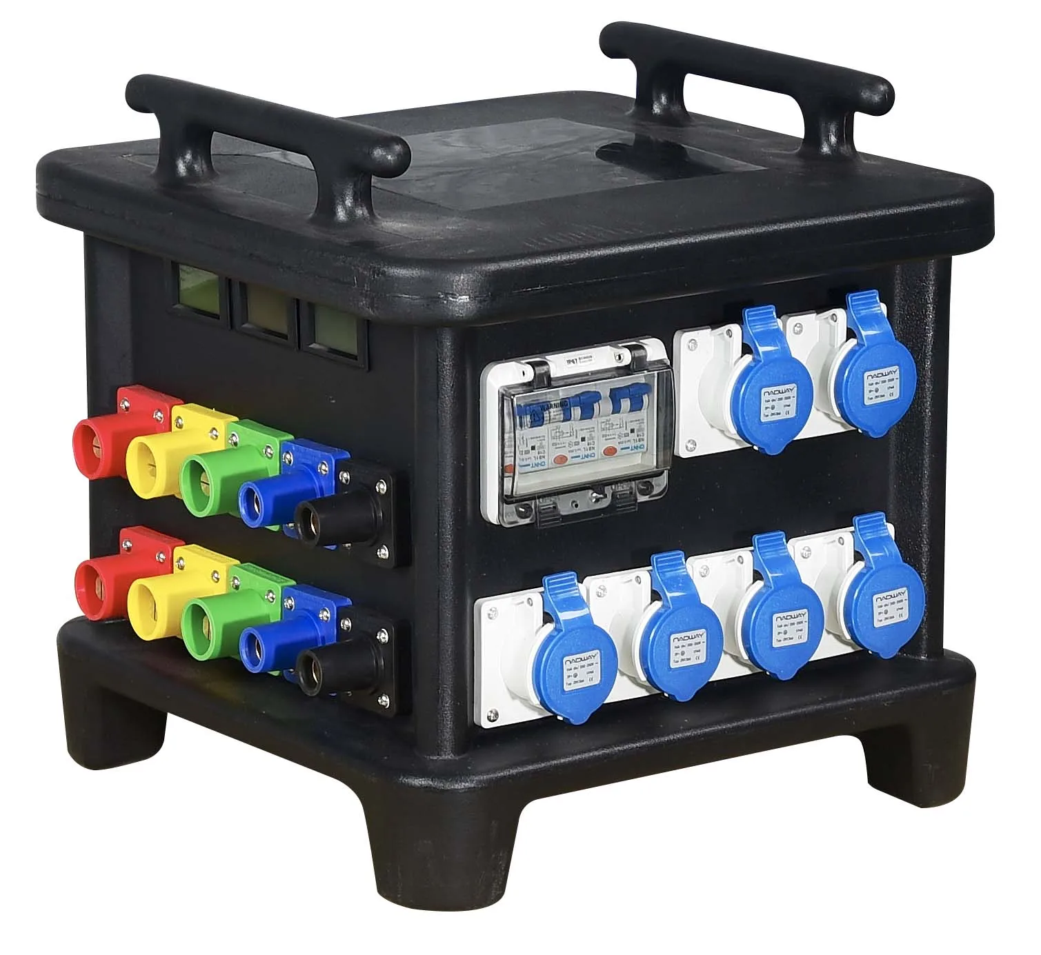 Portable Power Distribution Box Plastic 24 Way 3phase Portable Power