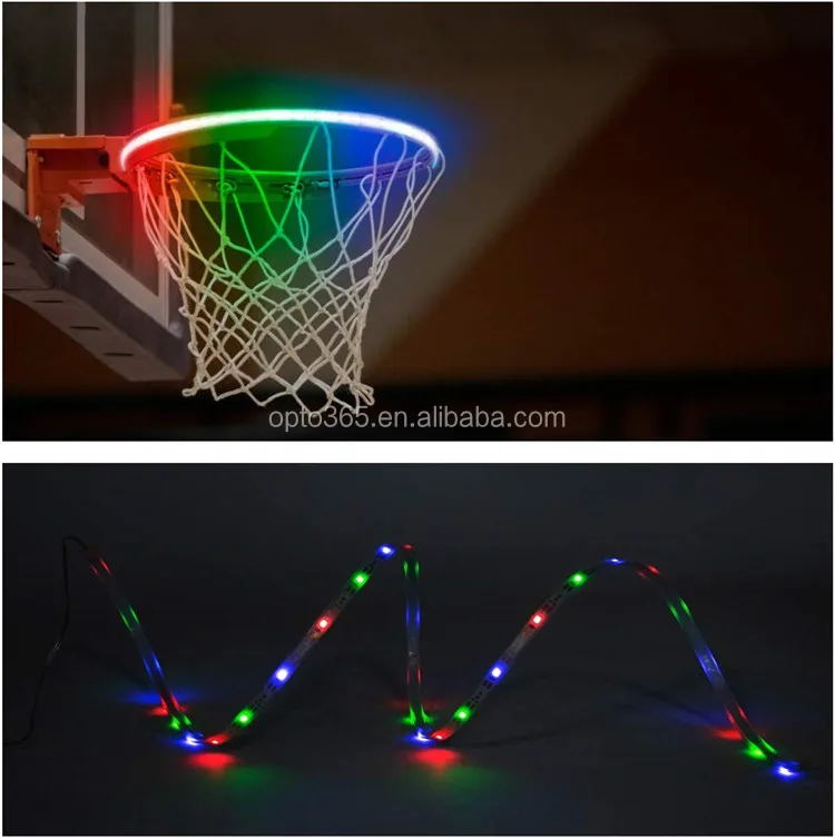 Light up Basketball Hoop Sensor-Activated LED Solar Strip Light Induction BESTAA 