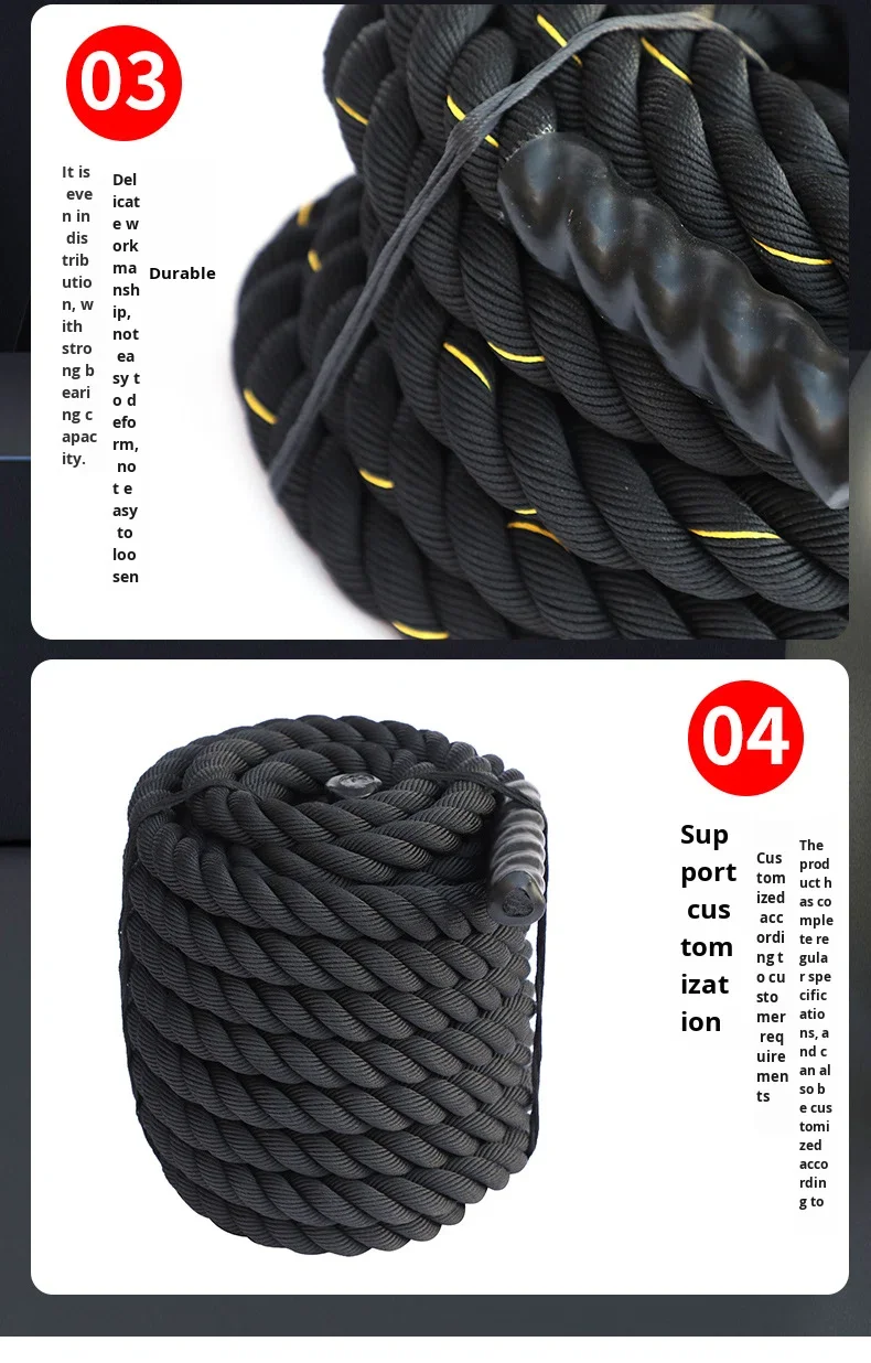 Big Battle Rope UFC Physical Fitness Strength Training MMA Fighting ...