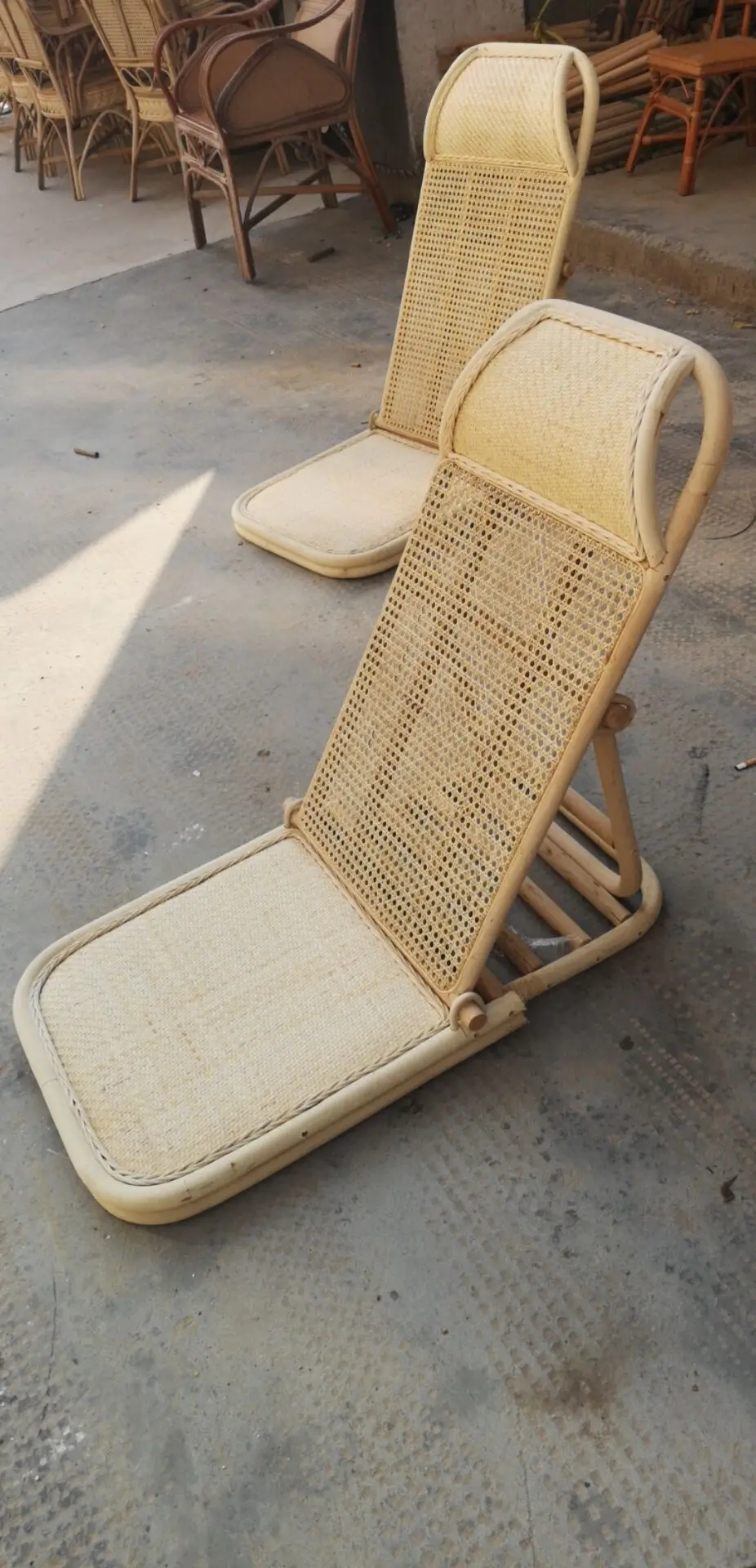 rattan fold up chair