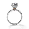 Forever One 14K White gold jewelry Heart 4 Prong setting moissanite ring