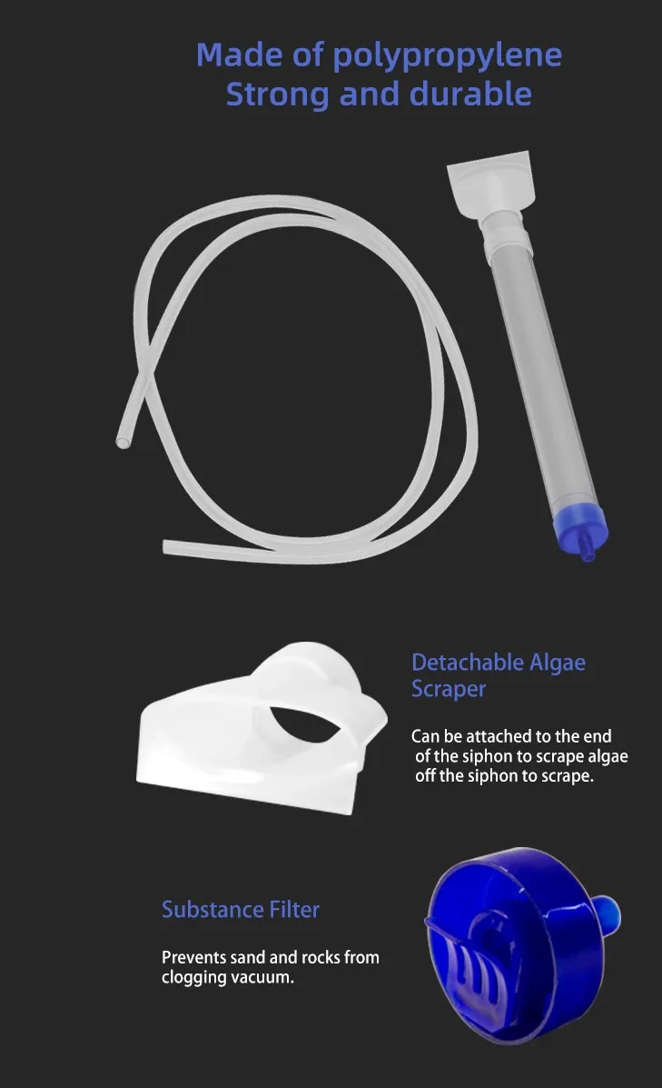 Aquarium Fish Tank Cleaning Products Gravel Vacuum Water Siphon With