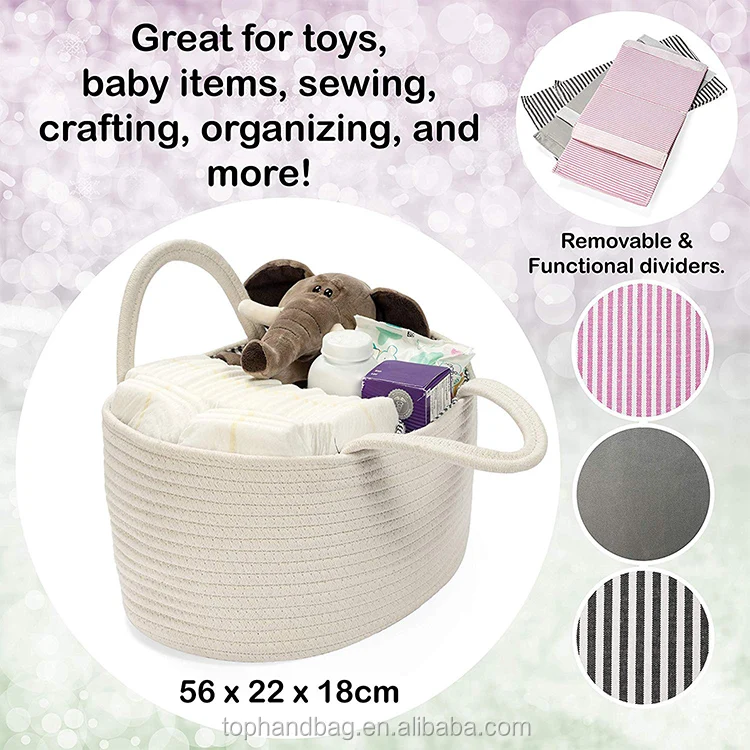 Portable Newborn Carry Tote Storage Basket For Wipes Diapers Baby