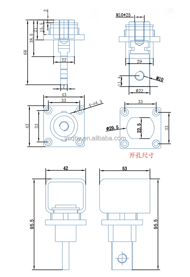 Red And Black New Energy Storage Terminal Lithium Ion Battery Terminals