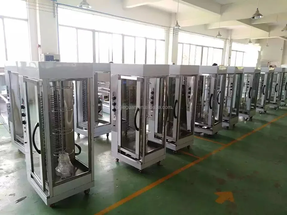 Commercial Kitchen Equipment Stainless Steel Vertical Gas Grill Rotary