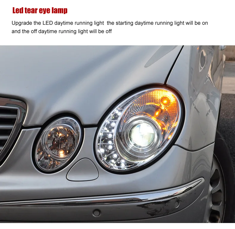 Car Parts Headlight For 0309 W211 Eclass Black Hid/xenon Model E240