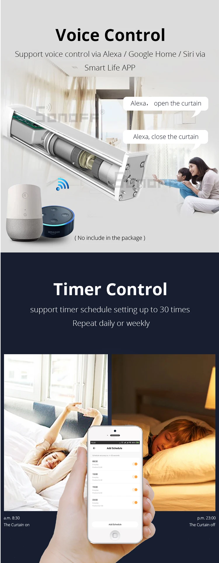 Ysmt750 With Roman Motorized Curtain Rod Electric Smart Wifi Electric