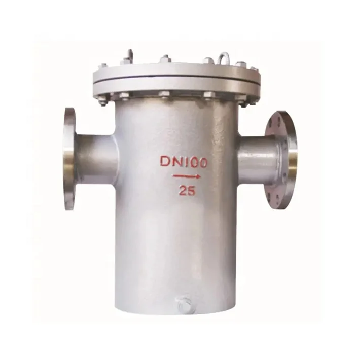 Ductile Iron Cast Iron Straight Pipeline Filter Flanged Basket T Type Strainer