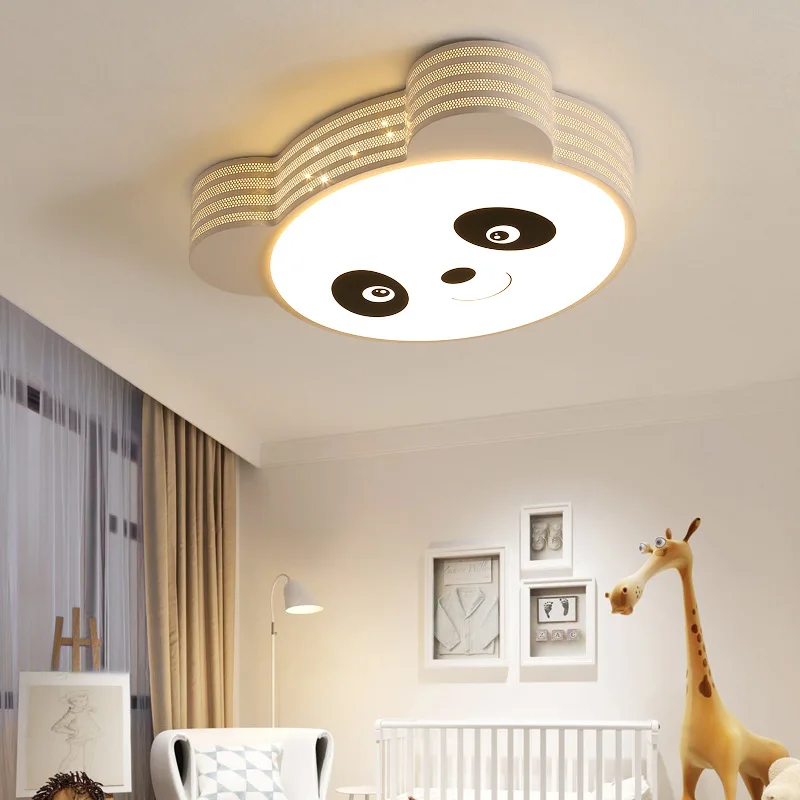 Cartoon Creative Panda ceiling lamp boys girls bedroom children's room lamp modern cute LED Animal Bear ceiling lamp