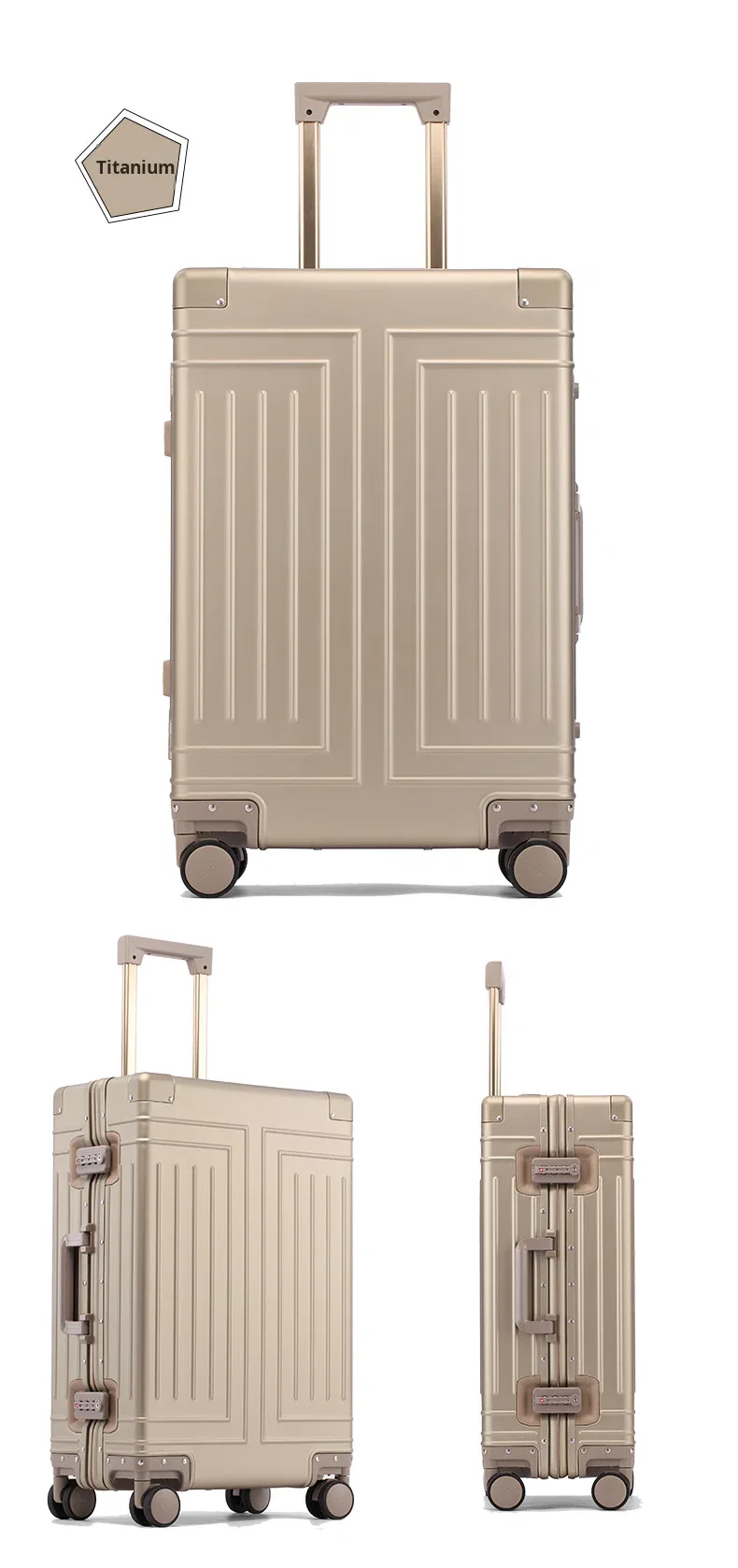 product 2026 modern design aluminum luggage carry on boarding 20 in durable trolley suitcase tsa lock business metal travel case-22