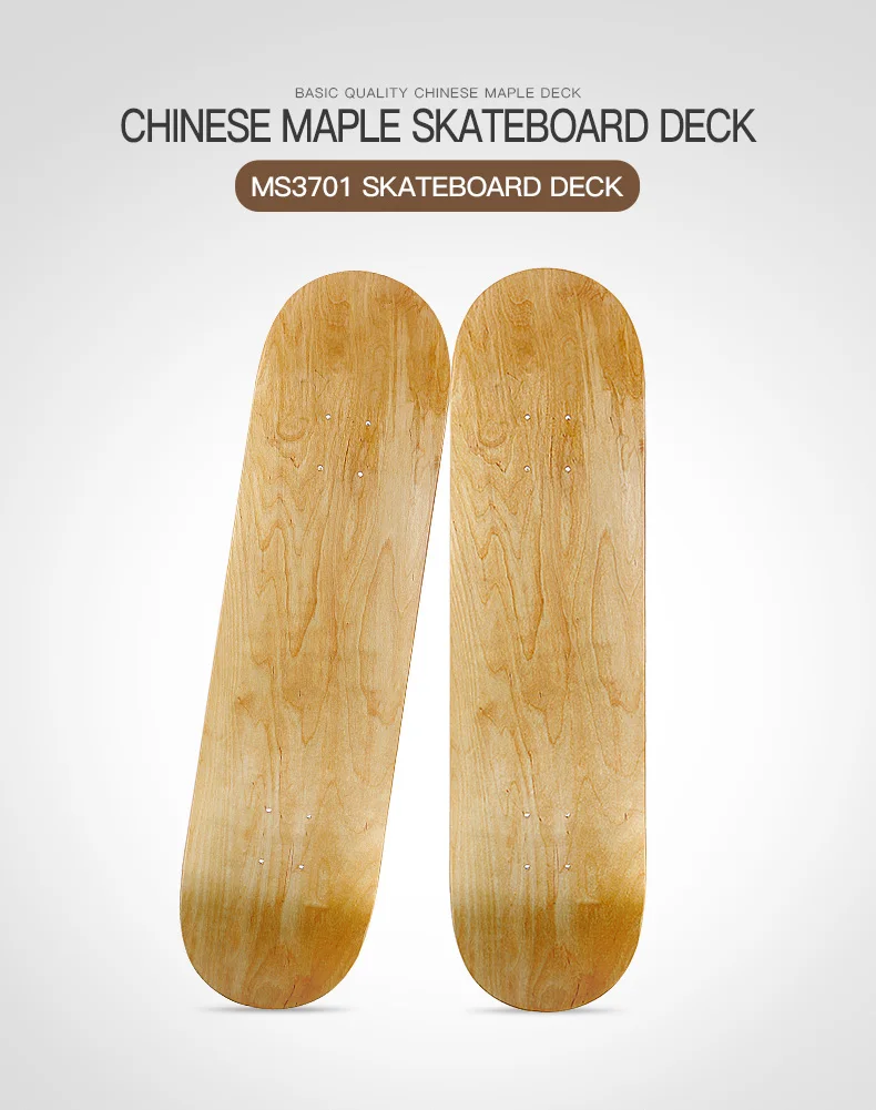 31*8inch Wholesale Oem Plain Blank Skate Board 7 Ply Wood Skateboard