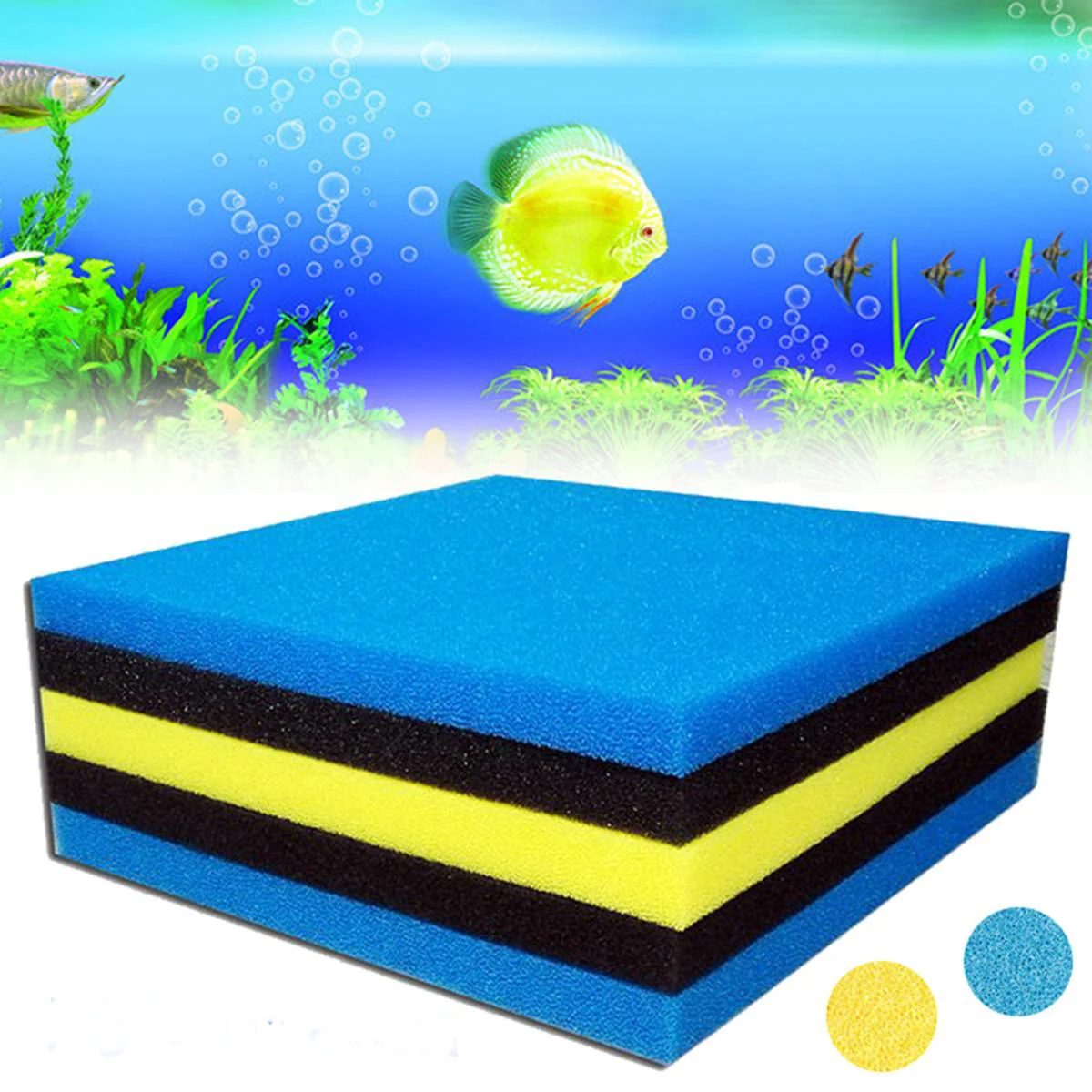 Activated Carbon Filtration Foam Pad Filter Aquarium Square Biochemical