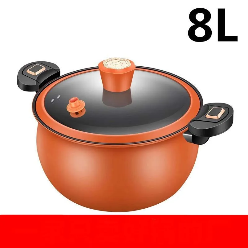 Nonstick Stock Pot With Lid Induction/ Gas/ Stovetops Compatible For
