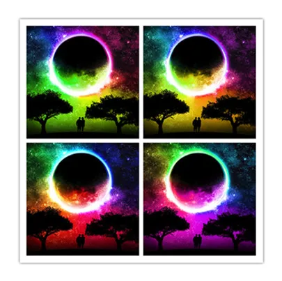 
Modern 5D Diamond Oil Canvas DIY Painting Sunset Scenery 