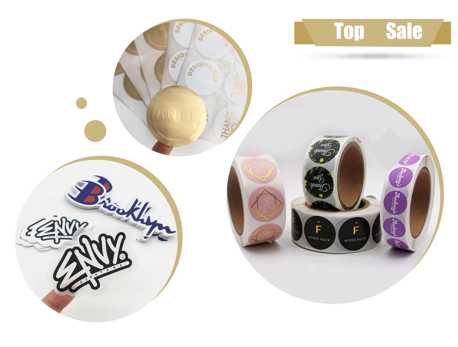 eco friendly custom printing adhesive vinyl essential oil