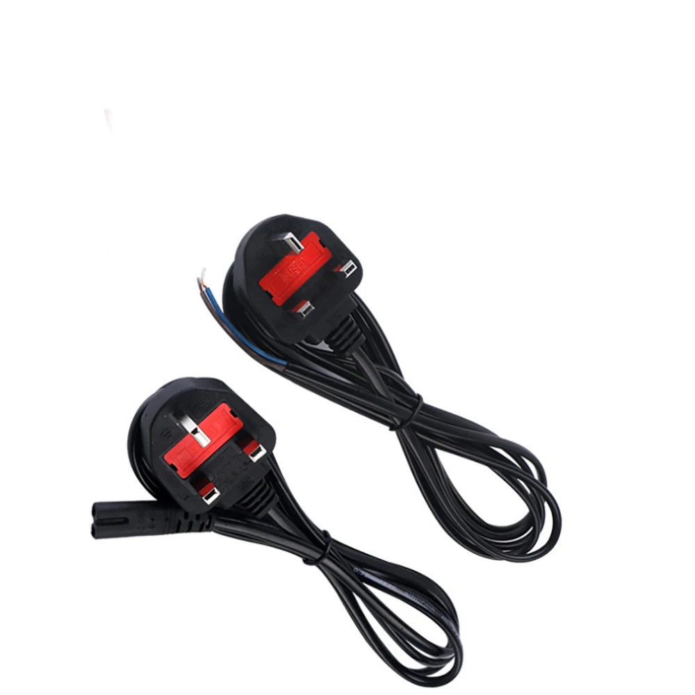 3 Pin UK Plug Power Cable British standard ac power cord IEC C7 C13 european extension cord