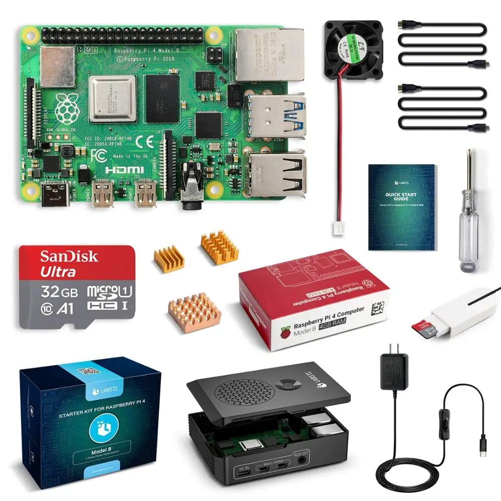 Raspberry Pi 4 Model B 4GB RAM Starter Kit - Wholesale in Stock