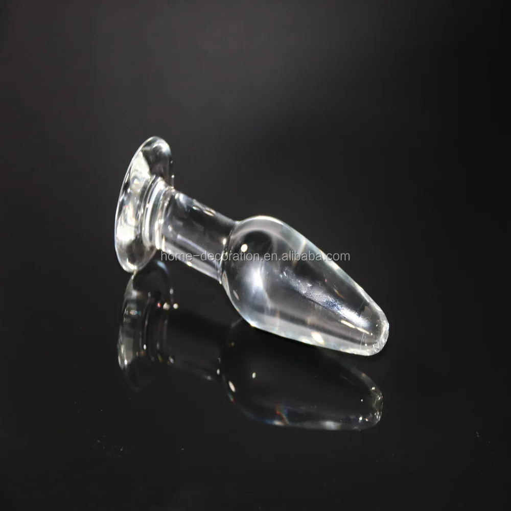 Transparent Glass Anal Butt Plug Made