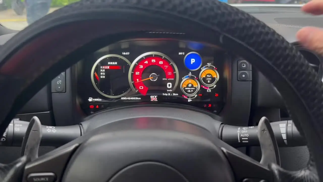 Niss-an GTR R35 LCDデジタルクラスター メーター スピードメーター