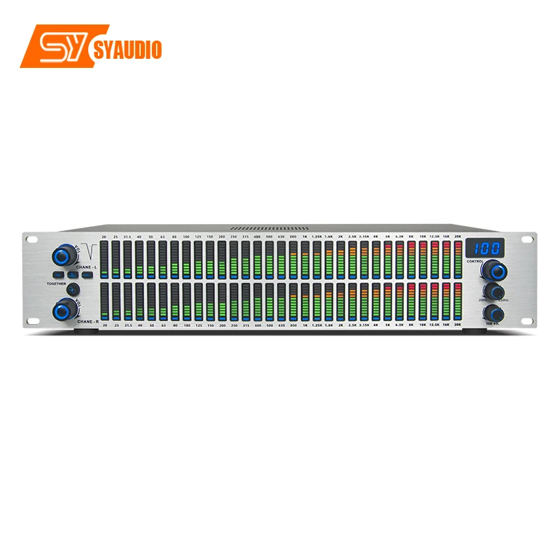 Q312 Professional 2u Eq Digital Equalizer Stereo Dual Graphics Spectrum