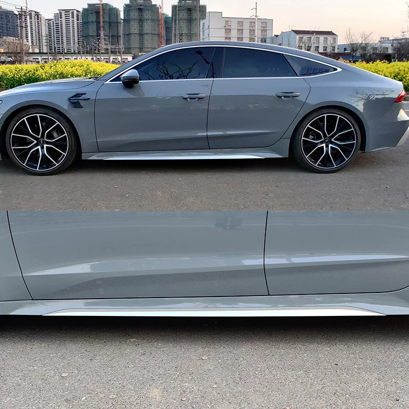 For Audi A7 Body Kit Silver Side Skirt Pp Rs7 S7 2019 2020 2021 2022 ...